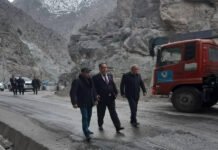 Руководитель Согда ознакомился с восстановительными работами автодороги «Душанбе-Чанок»