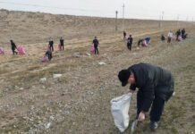 На автомагистрали «Душанбе-Чанак» состоялся хашар «Чистота окружающей среды»