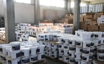 В Гулистоне продолжается строительство предприятия по производству строительных красок